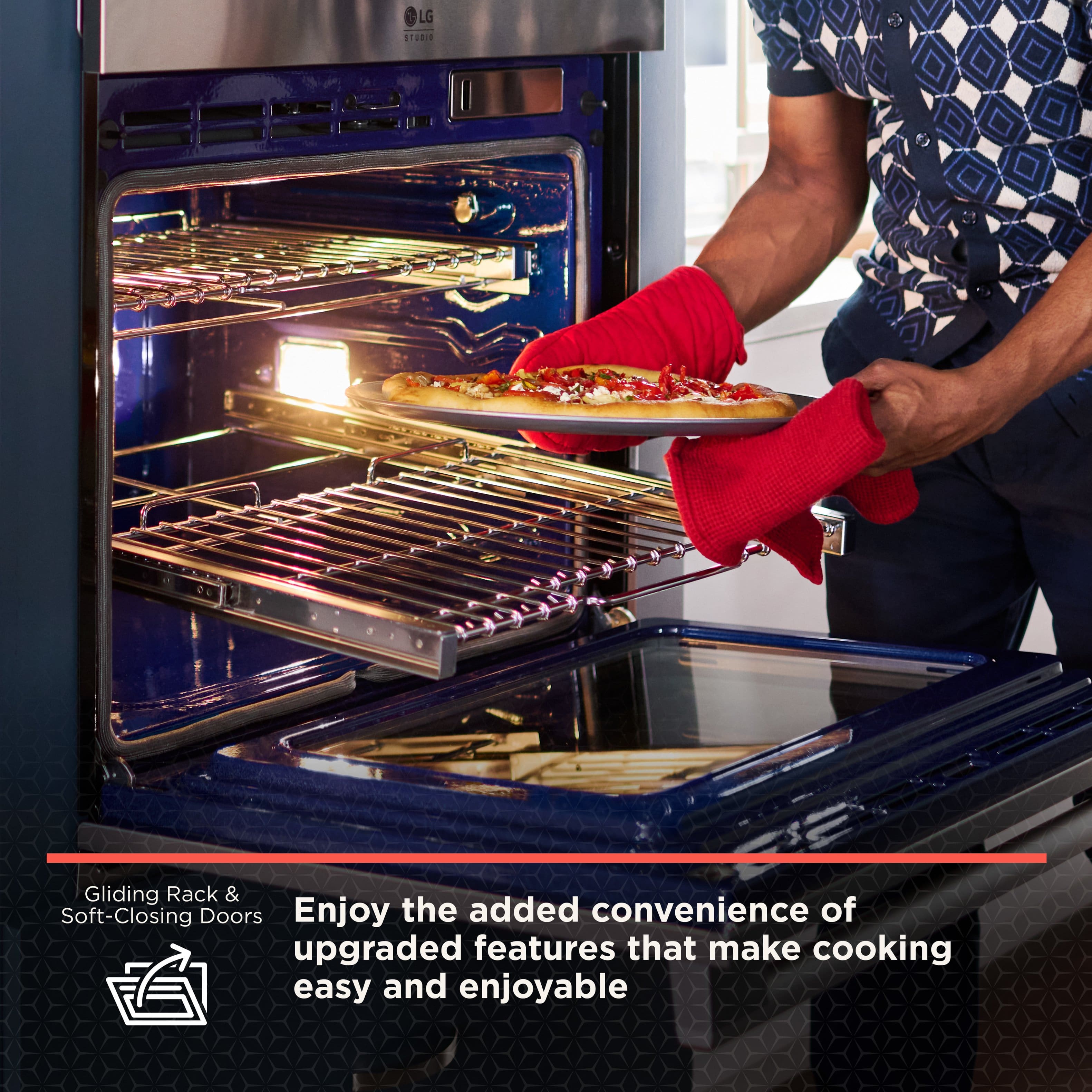 LG 30" Smart Built-In Electric Convection Wall Oven Microwave WCES6428N - Image 9