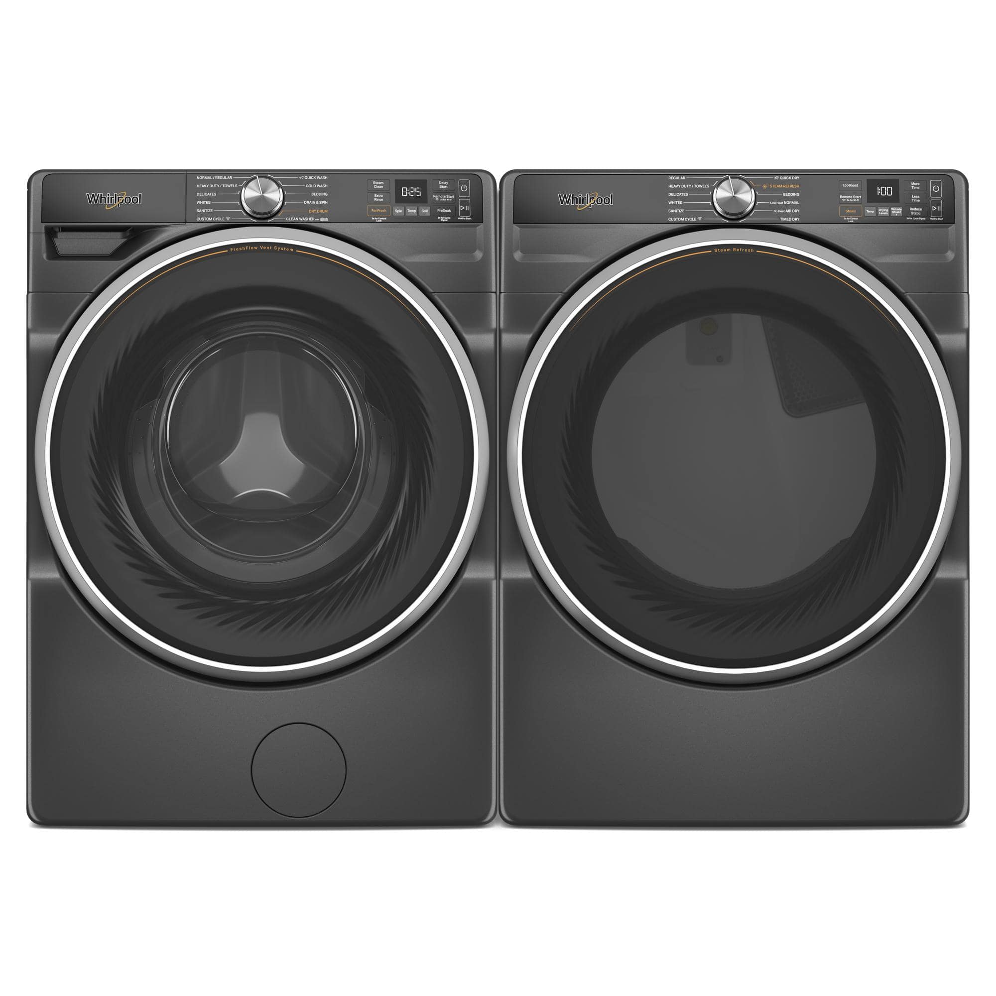 Whirlpool Electric Front Load Dryer 7.4 Cu. Ft Smart Steam Black WED6720RU - Image 7