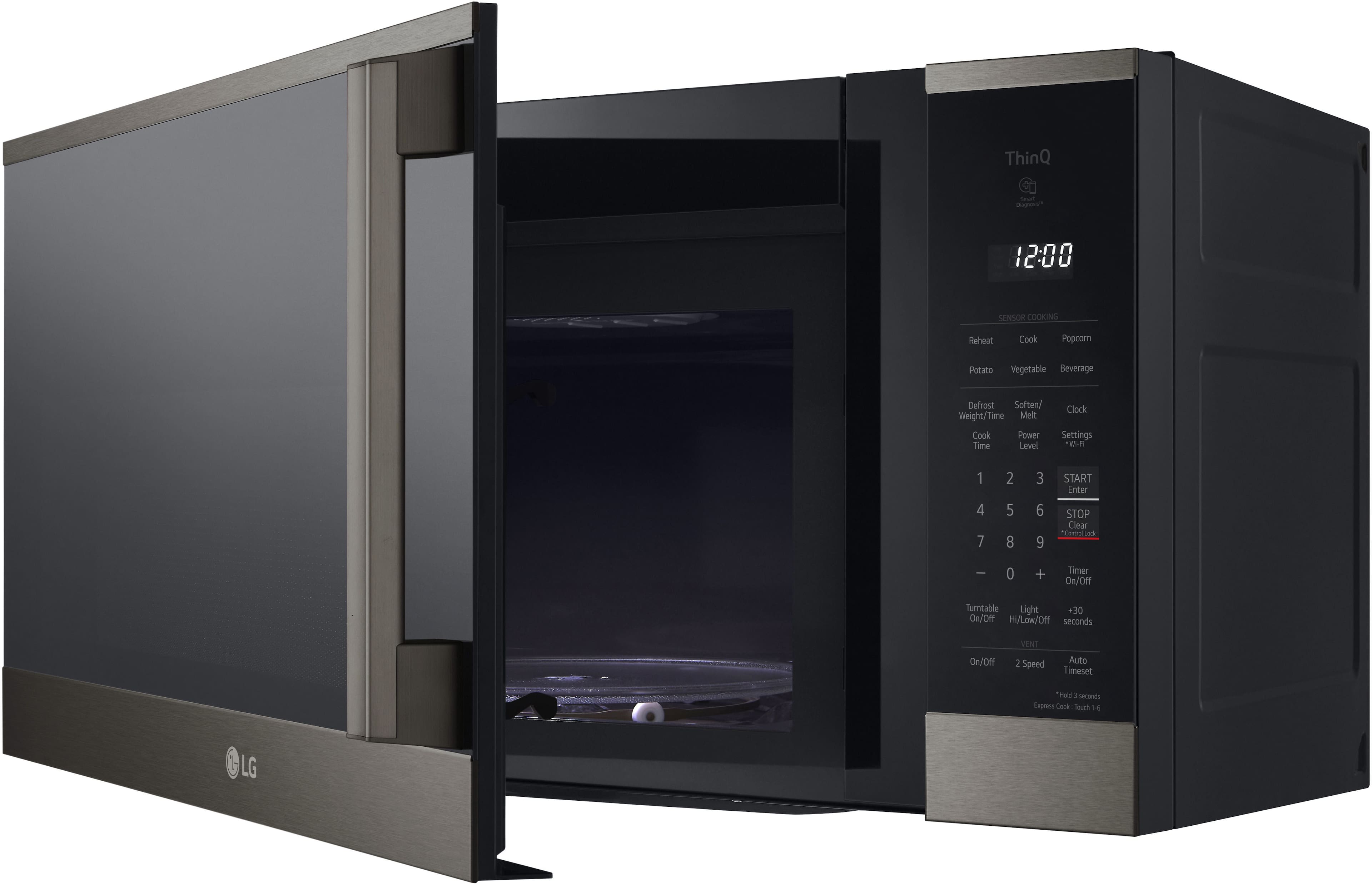 LG Over-the-Range 300 CFM Microwave Hood 1.8 Cu. Ft Smart Black MVEM1825Z - Image 6