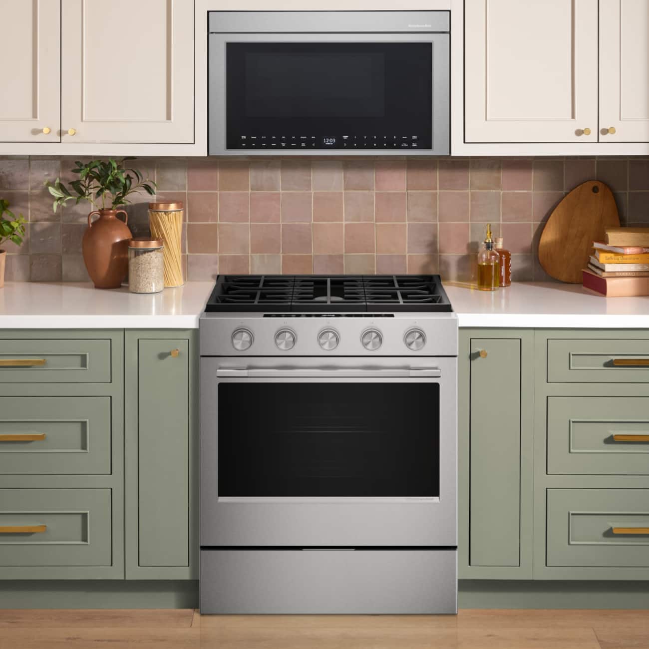 KitchenAid 30" Slide-In Gas Range 5.0 cu. ft Smart Convection KSGS530SPS - Image 9