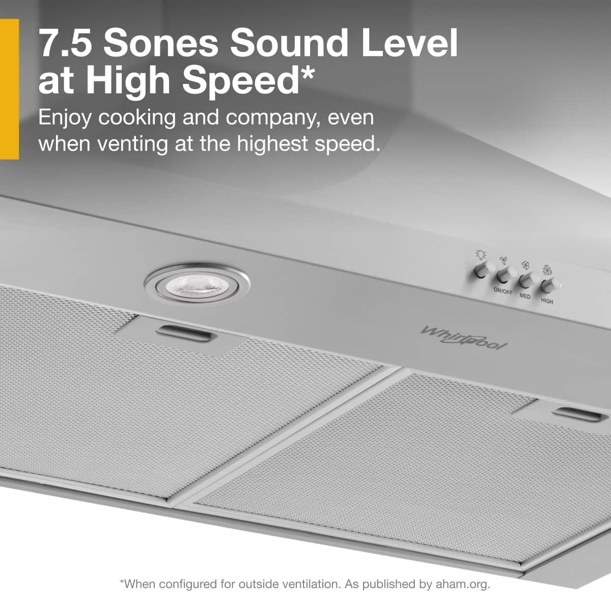 Whirlpool 30" 400 CFM Wall-Mount Chimney Range Hood Stainless Steel WVW53UC0LS - Image 9