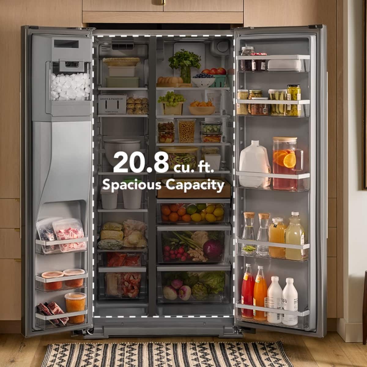 KitchenAid 36" Counter-Depth Side-by-Side Refrigerator 20.8 Cu. Ft KRSC536RPS - Image 2