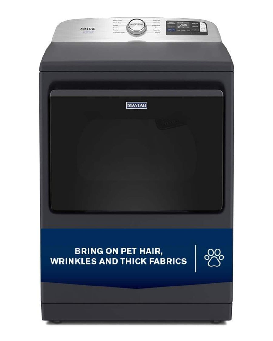 Maytag Pet Pro Top Load Gas Dryer 7.4 Cu. Ft Smart Midnight Steel MGD7205RF - Image 1