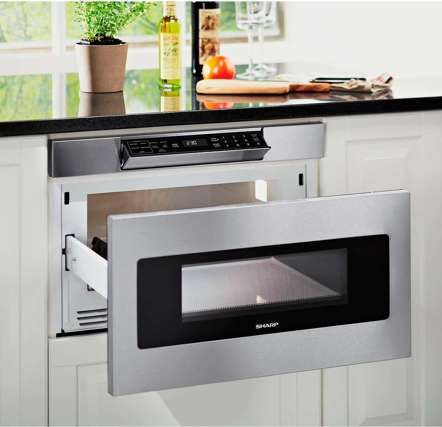 Sharp Built-In 24" Microwave Drawer 1.2 Cu. Ft Stainless Steel SMD2470ASY - Image 7