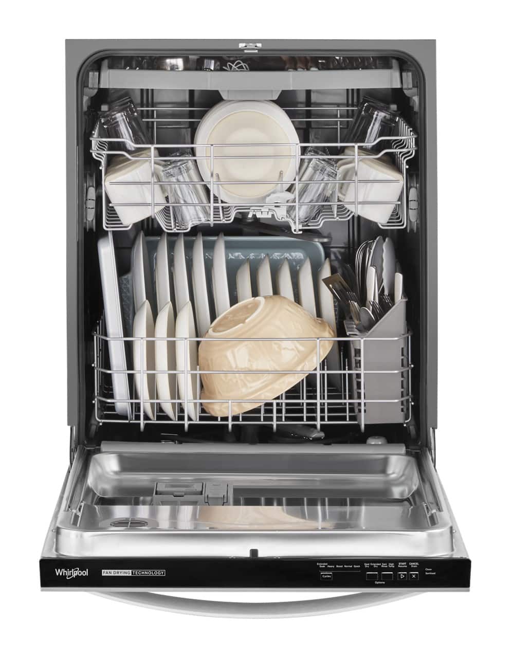 Whirlpool 24" Top Control 51 dBA Dishwasher 3rd Rack Stainless Steel WDT730HAMZ - Image 2