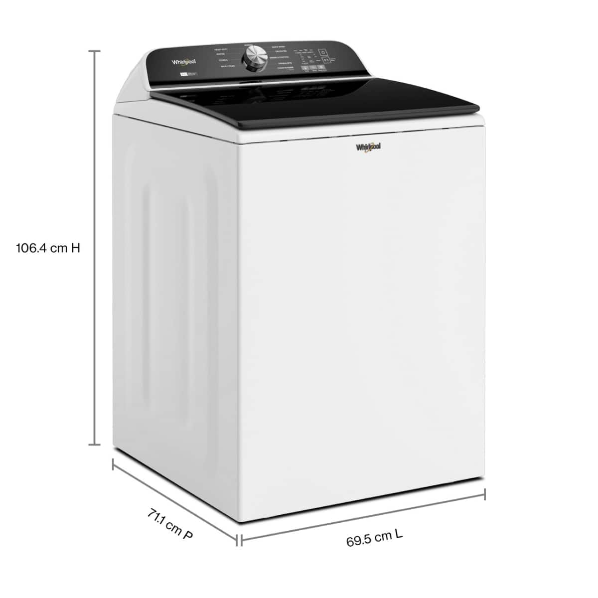 Whirlpool Top Load Washer w/ Removable Agitator 5.3 Cu. Ft White WTW6157PW - Image 3