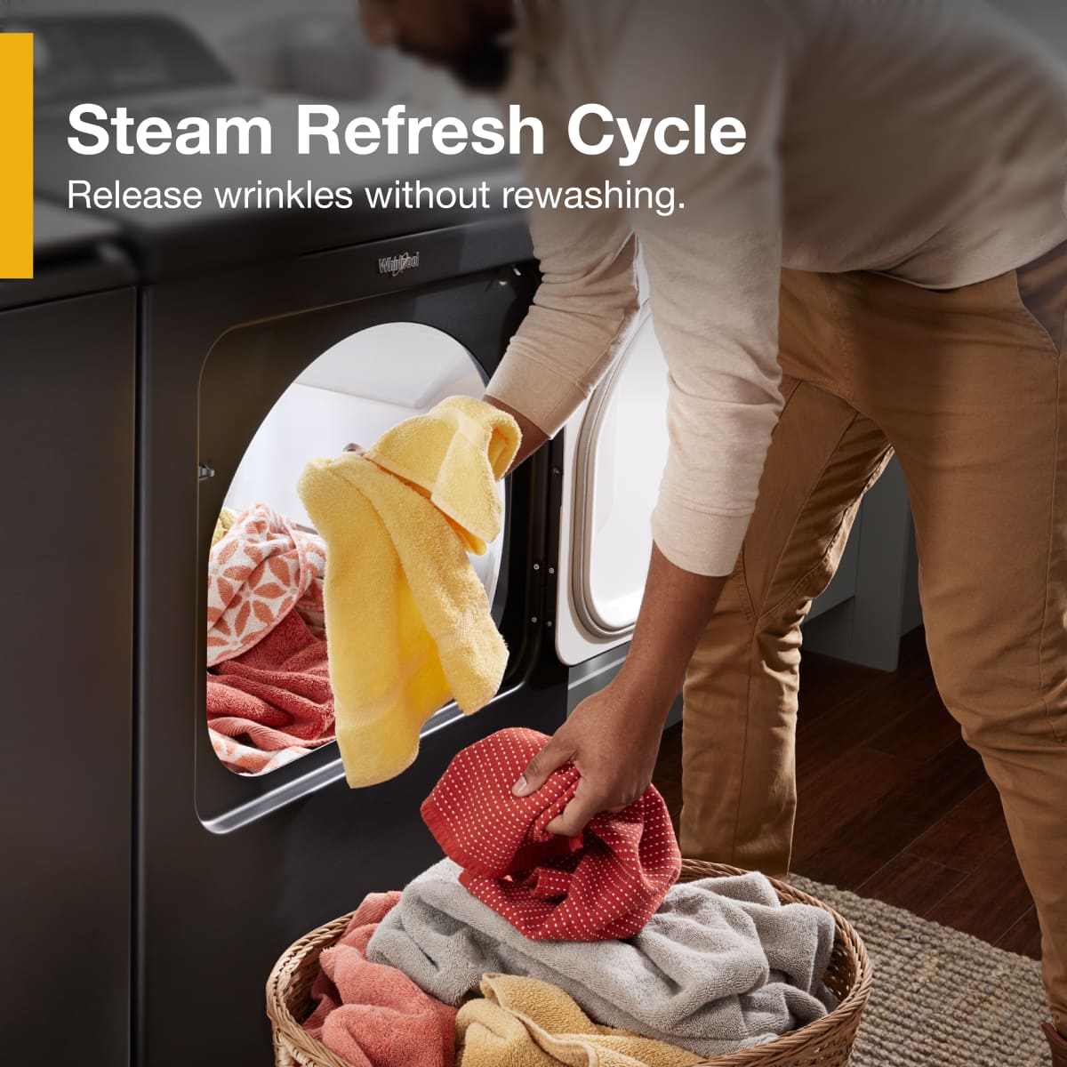 Whirlpool Electric Dryer 7.0 Cu. Ft Steam Volcano Black WED6150PB - Image 7
