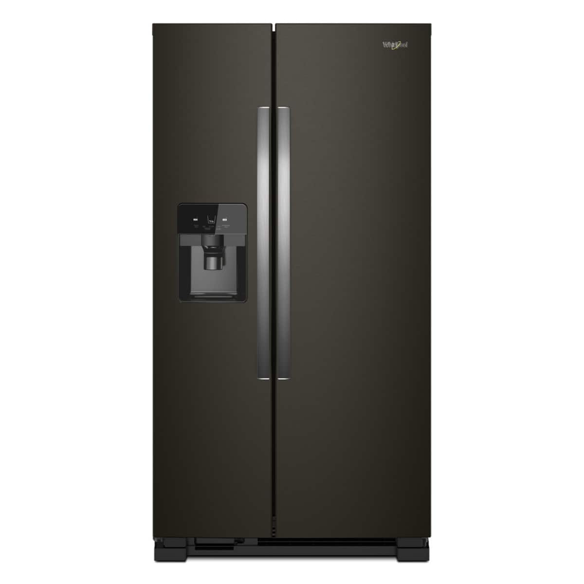 Whirlpool 33" Side-by-Side Refrigerator 21 cu. ft Black Stainless WRS321SDHV - Image 1
