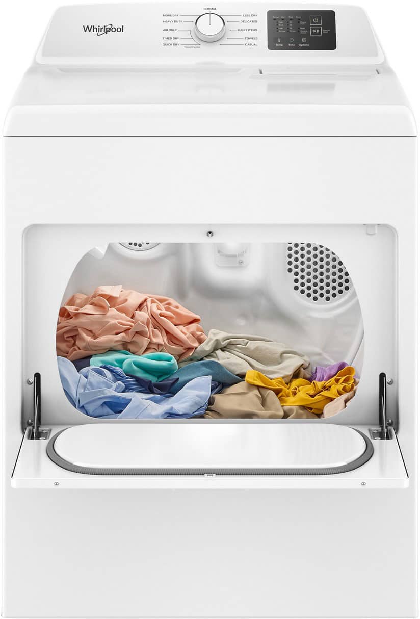 Whirlpool Gas Dryer w/ Adaptive Dry 7.0 Cu. Ft White WGD4107SW - Image 3