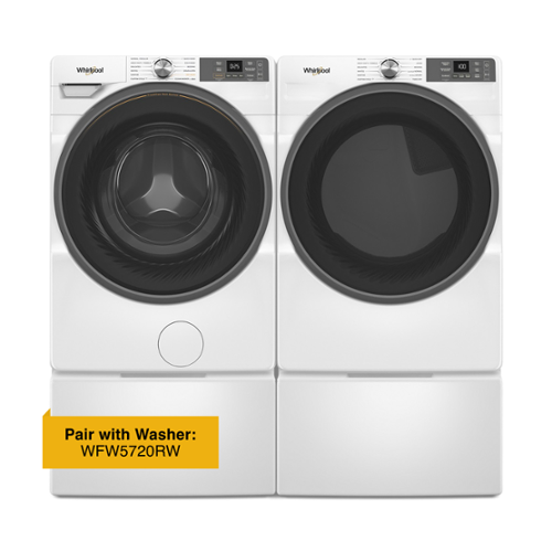 Whirlpool 7.4 cu. ft Smart Front Load Gas Dryer WGD5720RW  White - Image 11