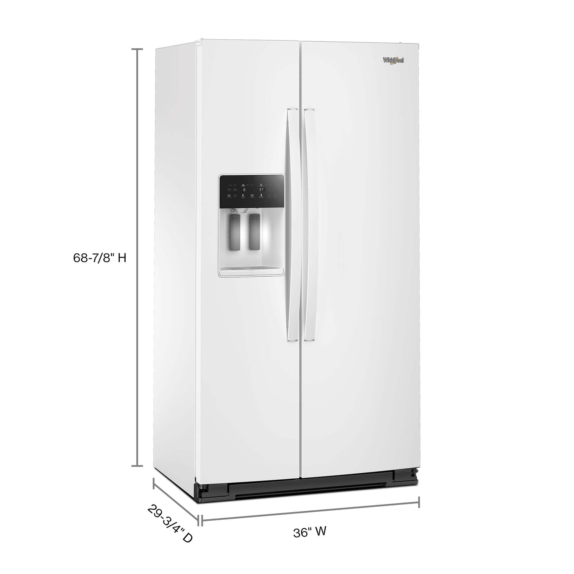 Whirlpool WRSC5536RW 21 Cu. Ft 36" Side-By-Side Refrigerator, ENERGY STAR, White - Image 4