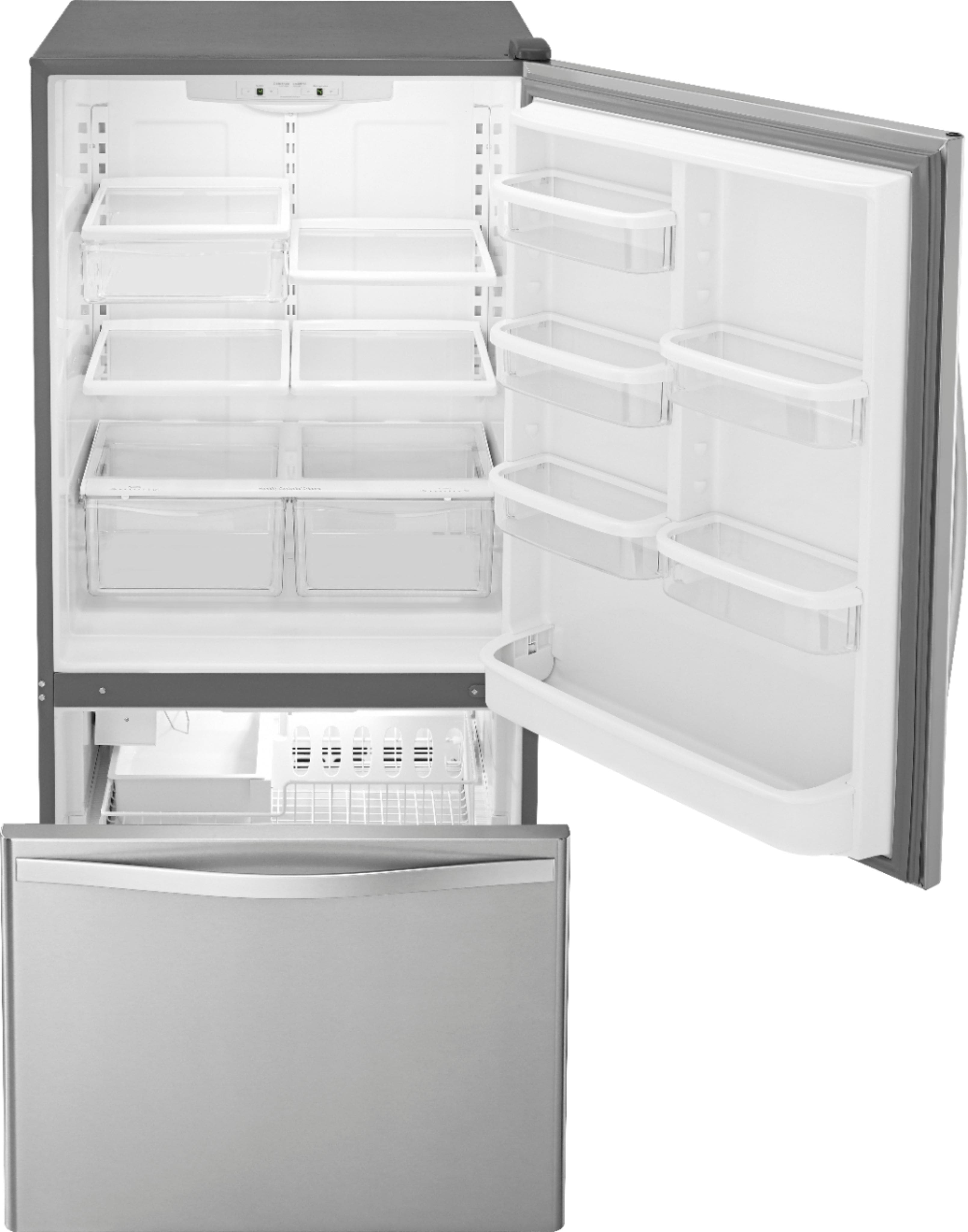Whirlpool 30" Bottom Freezer Refrigerator 19 cu. ft Stainless Steel WRB329DMBM - Image 6
