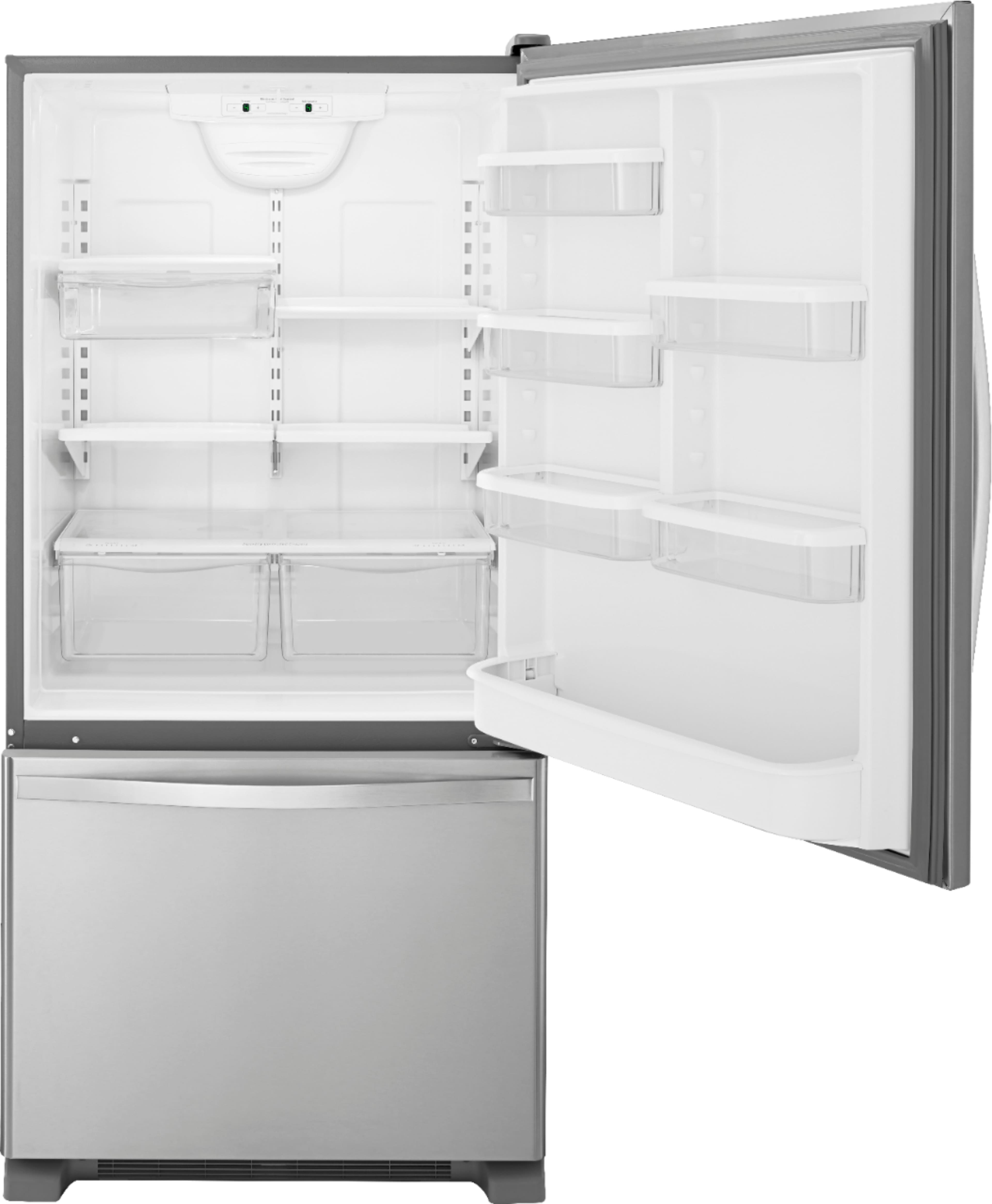 Whirlpool 30" Bottom Freezer Refrigerator 19 cu. ft Stainless Steel WRB329DMBM - Image 4