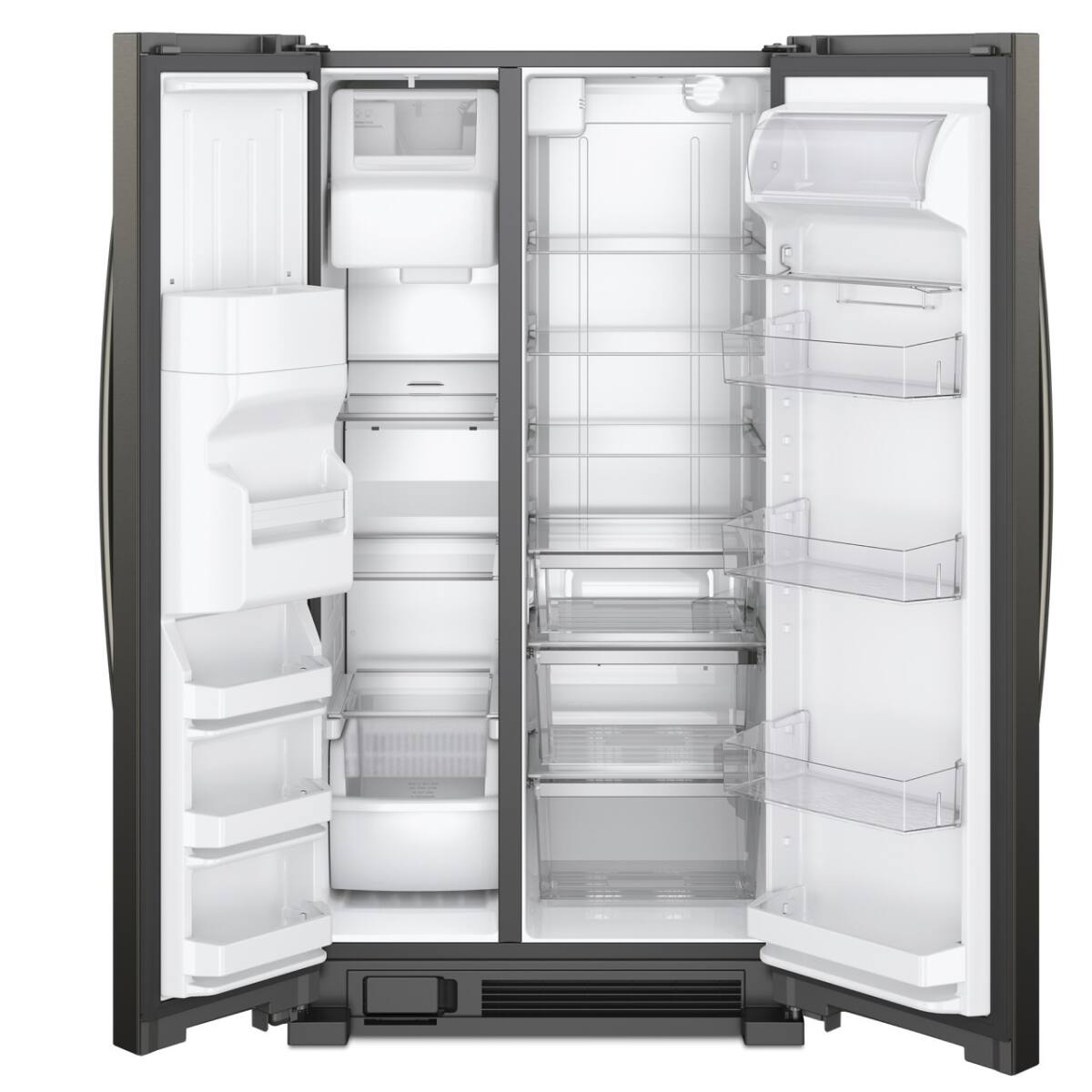 Whirlpool 33" Side-by-Side Refrigerator 21 cu. ft Black Stainless WRS321SDHV - Image 4