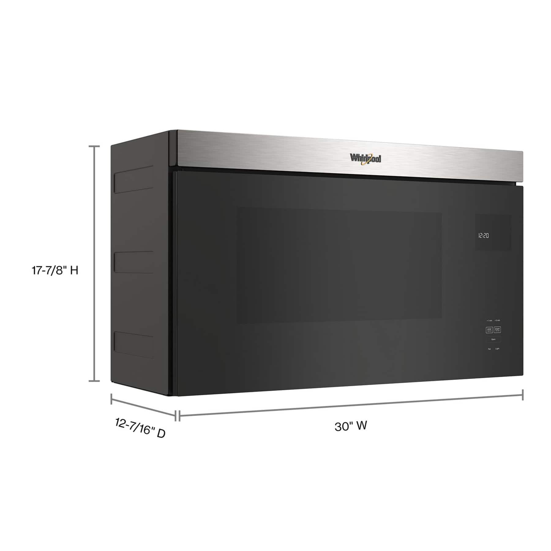 Whirlpool Flush Over-the-Range 300 CFM Microwave 1.1 Cu. Ft WMMF5930PZ - Image 4