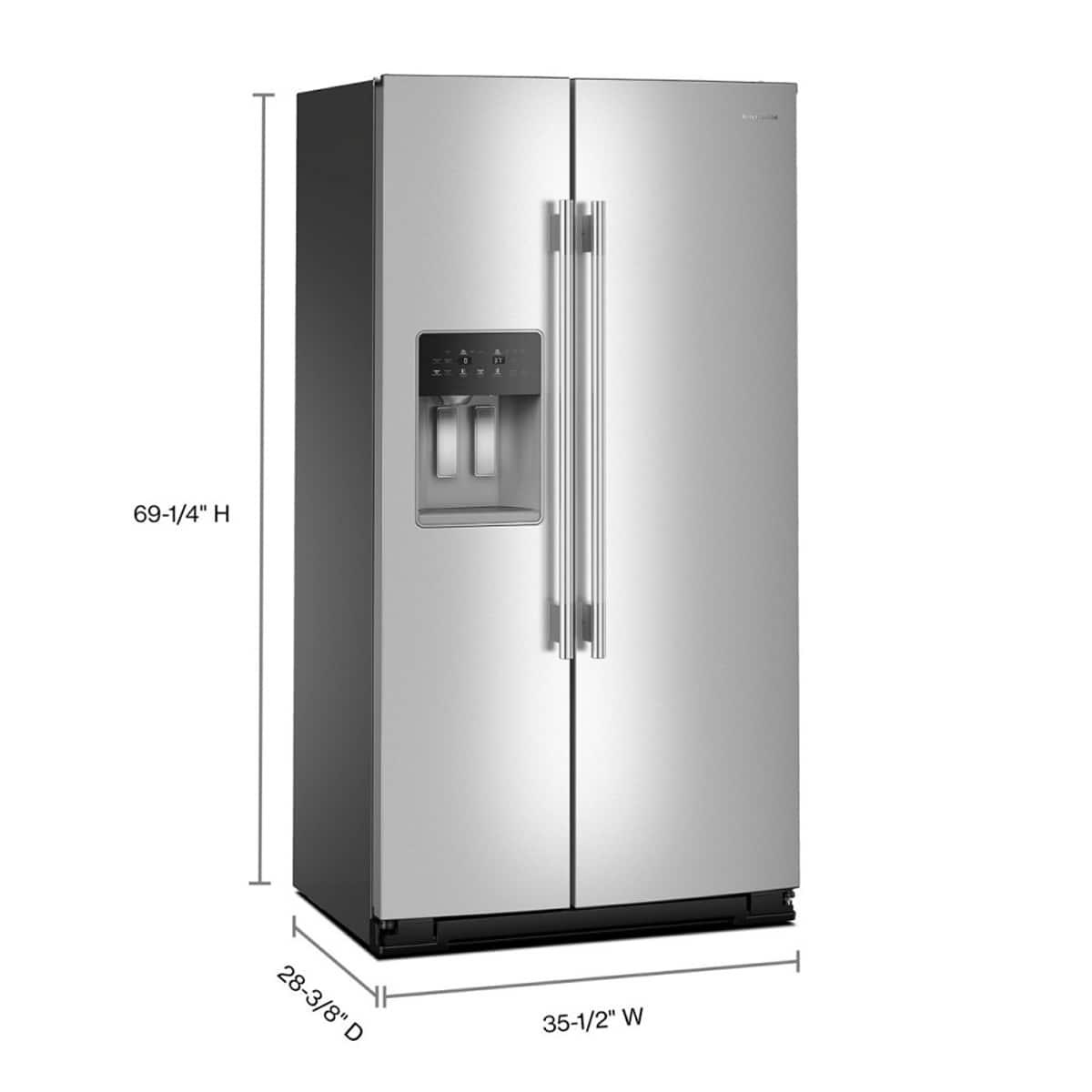 KitchenAid 36" Counter-Depth Side-by-Side Refrigerator 20.8 Cu. Ft KRSC536RPS - Image 4