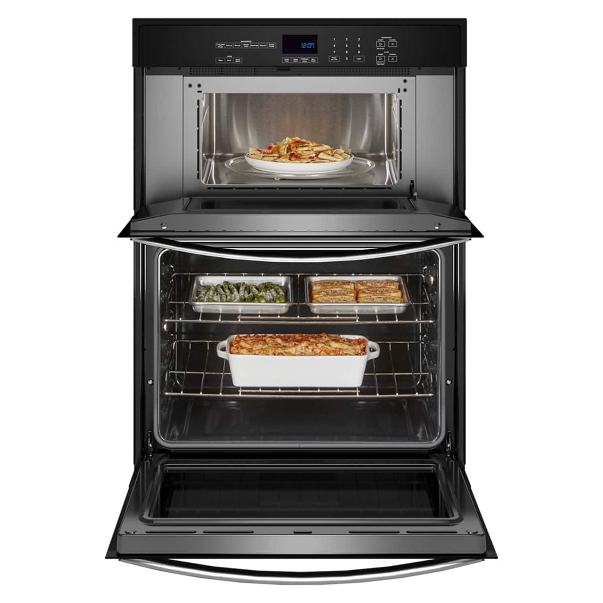 Whirlpool 30" Self-Cleaning Wall Oven w/ Microwave Stainless Steel WOEC3030LS - Image 4