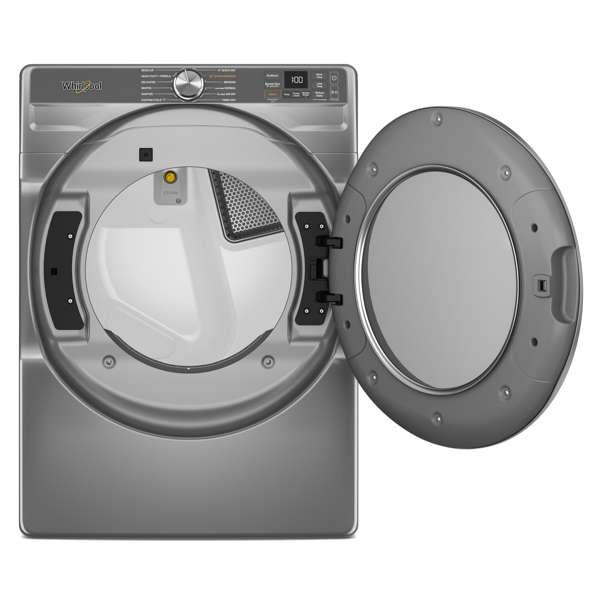 Whirlpool Electric Stackable Dryer 7.4 Cu. Ft Smart Steam Silver WED6720RR - Image 4