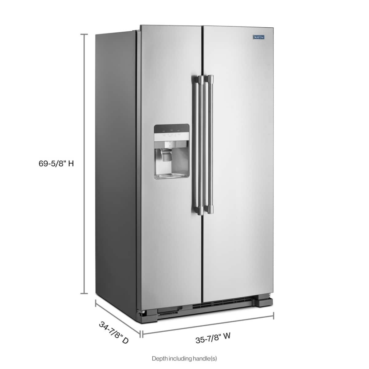 Maytag 36" Side-by-Side Refrigerator 24.5 cu. ft MSS25C4MGZ - Image 3