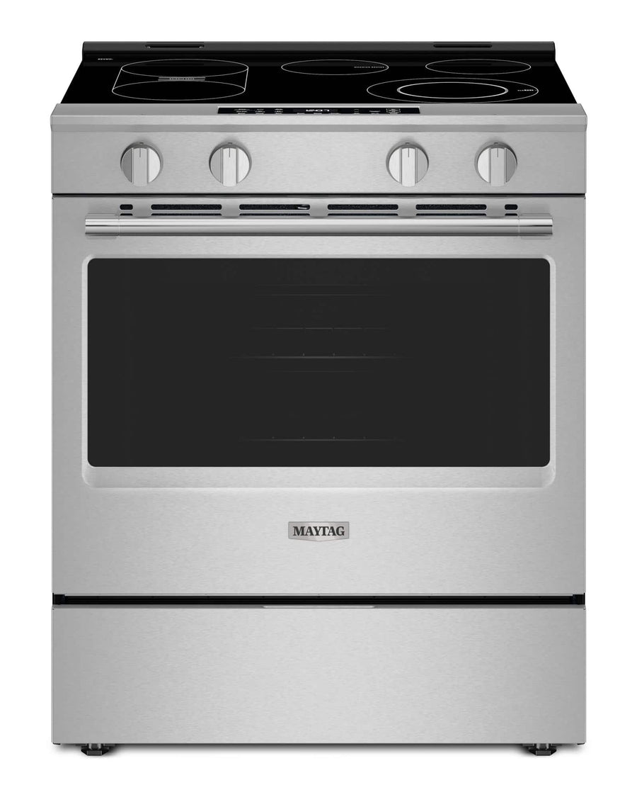 Maytag Slide-In Electric Range 5.3 Cu. Ft Grill Mode Stainless Steel MSES7030SZ - Image 1