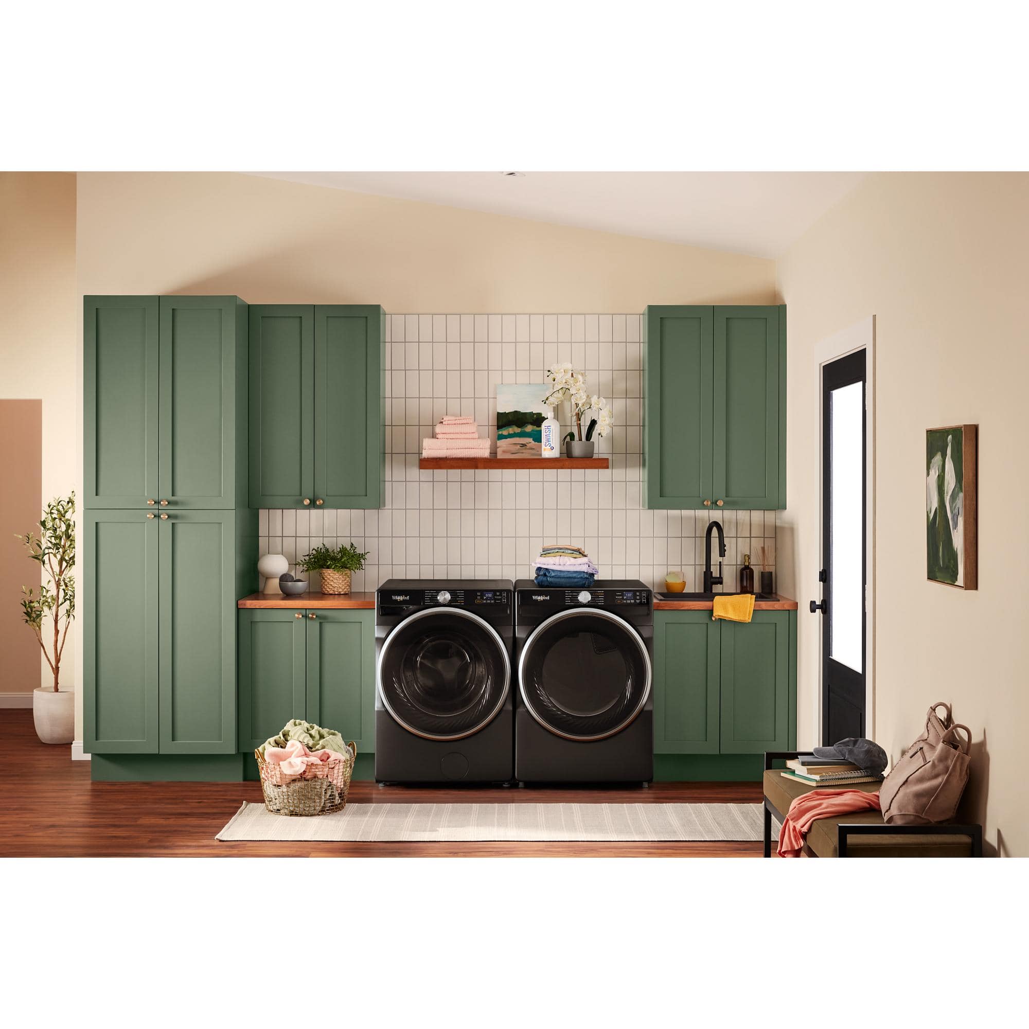 Whirlpool Electric Front Load Dryer 7.4 Cu. Ft Smart Steam Black WED6720RU - Image 8
