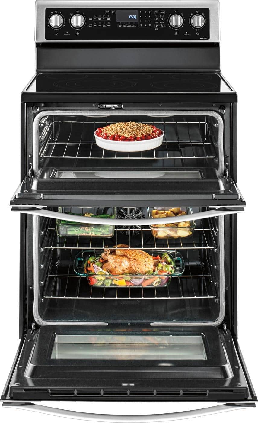 Whirlpool 30" Double Oven Electric Range 6.7 cu ft Convection WGE745C0FS - Image 2