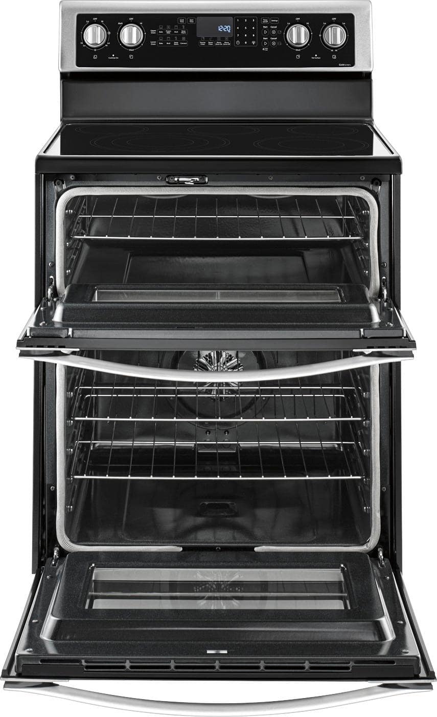 Whirlpool 30" Double Oven Electric Range 6.7 cu ft Convection WGE745C0FS - Image 4