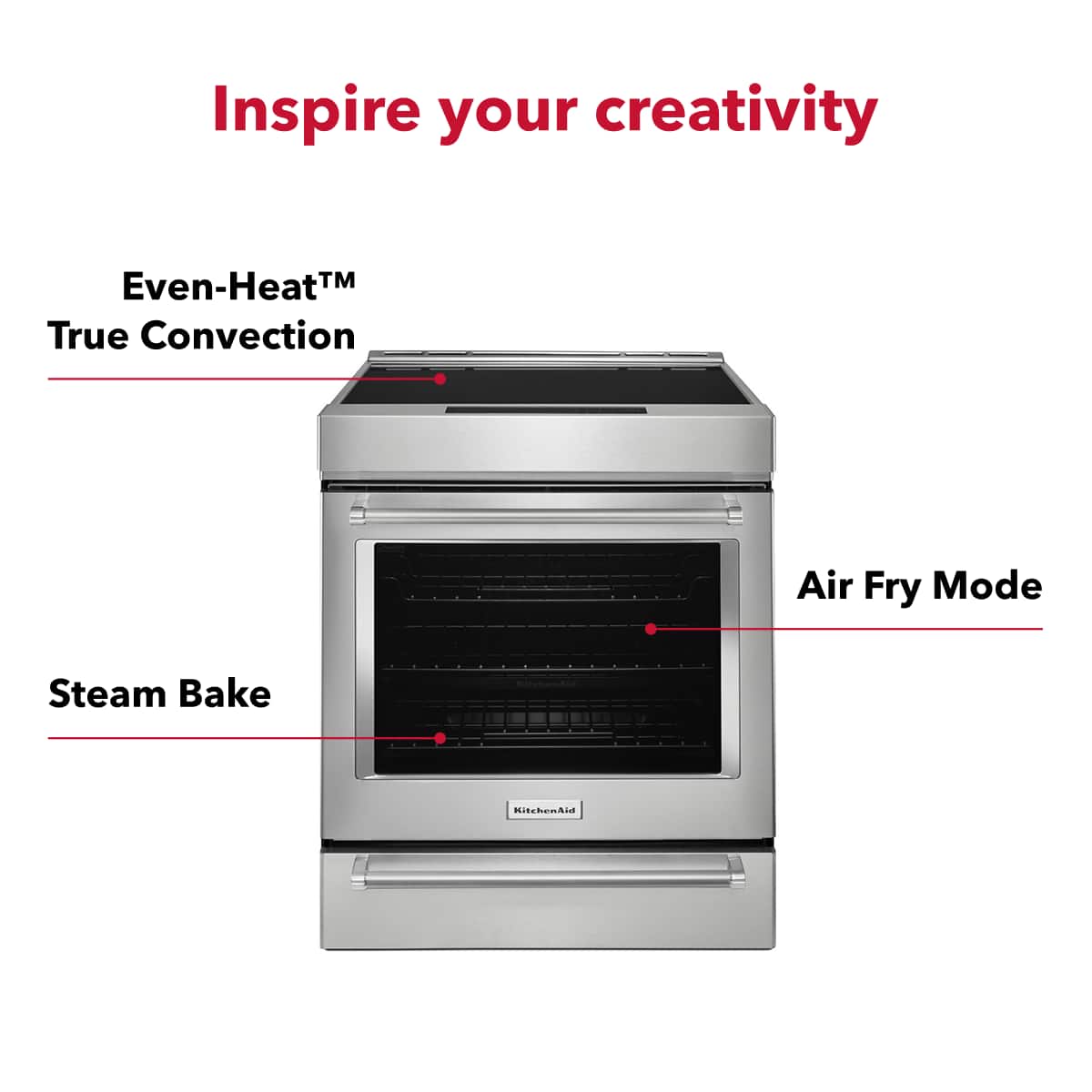 KitchenAid 30" Slide-In Electric Range 6.4 cu ft Induction Convection KSIS730PSS - Image 5