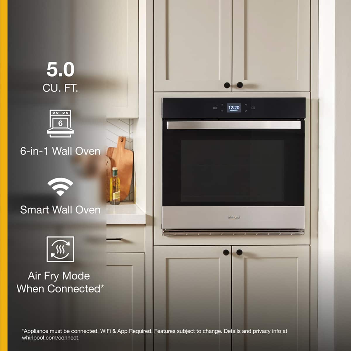 Whirlpool 30" Single Built-In Electric Convection Wall Oven Stainless WOES5030LZ - Image 2