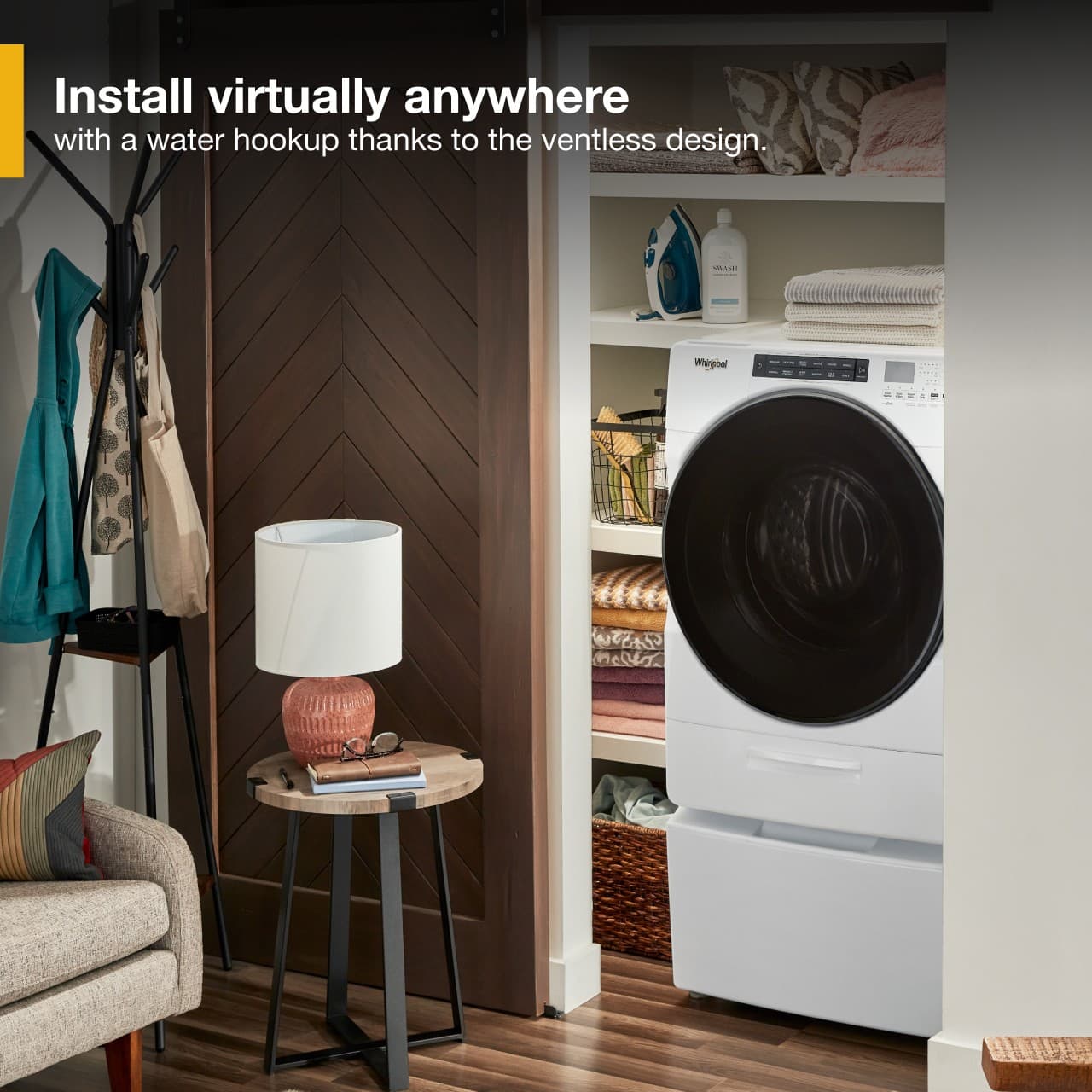Whirlpool All In One Washer Dryer 4.5 Cu. Ft Steam WFC682CLW - Image 9