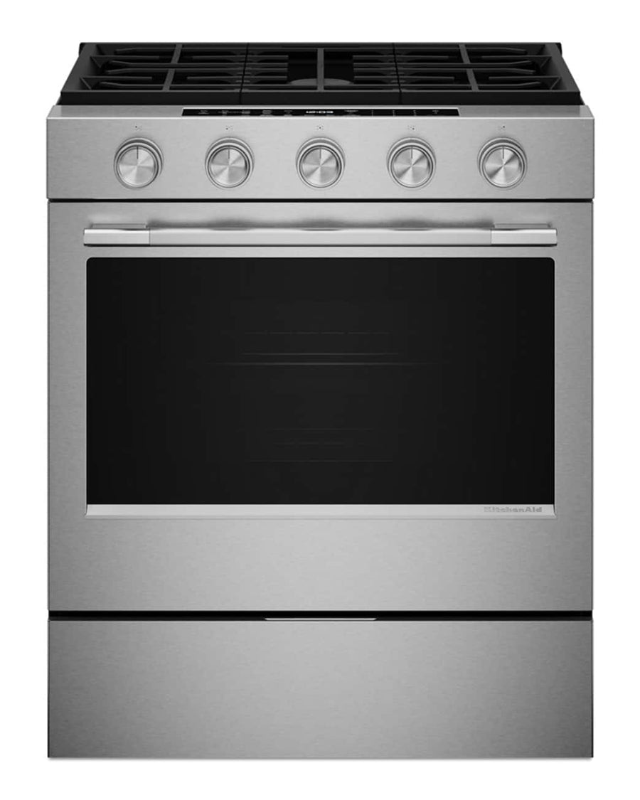 KitchenAid 30" Slide-In Gas Range 5.0 cu. ft Smart Convection KSGS530SPS - Image 1