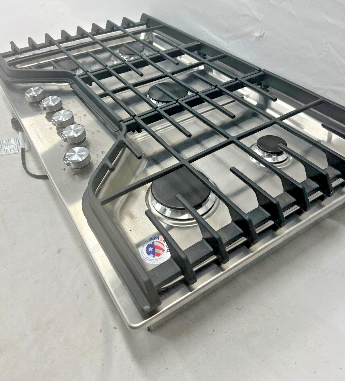 KitchenAid KCGS356ESS 36" Built-In Gas Cooktop w/ 5 Burners in SS