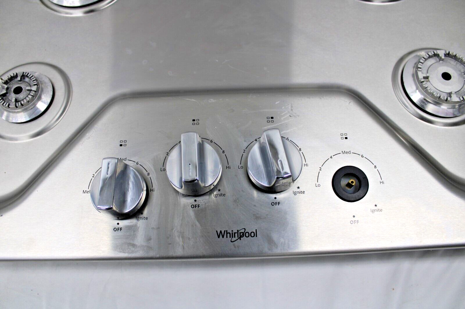 Whirlpool WCG55US0HS 30" Built-In Gas Cooktop in Stainless Steel (No Grates)