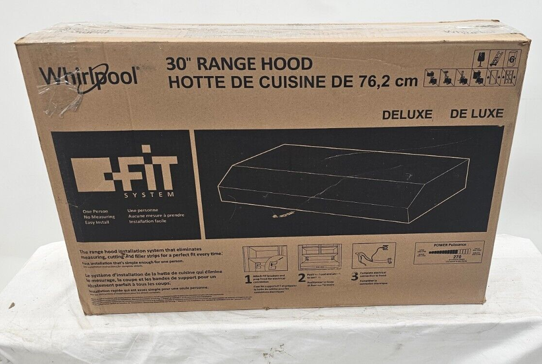 Whirlpool WVU17UC0JS 30"  Externally Vented Under-Cabinet Range Hood, LED Light