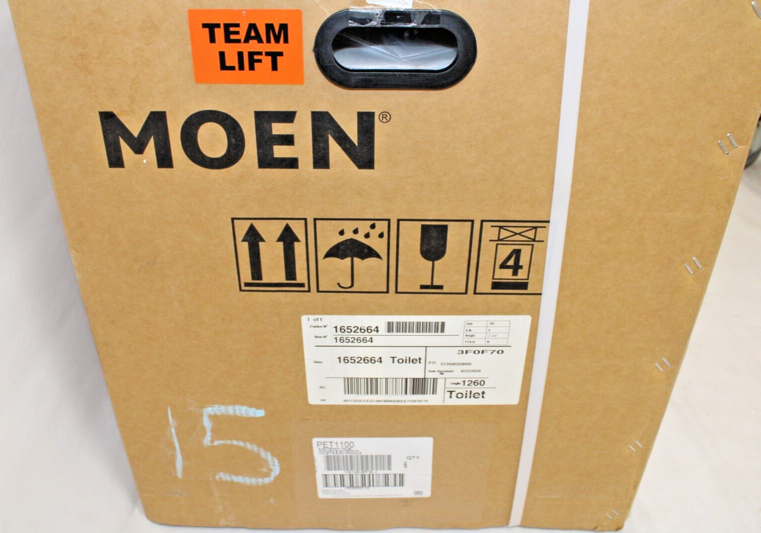 Brand New Moen ET1100 3-Series Standard Electronic Cleansing Bidet Heated Toilet