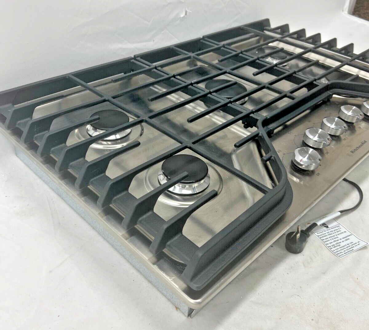 KitchenAid KCGS356ESS 36" Built-In Gas Cooktop w/ 5 Burners in SS