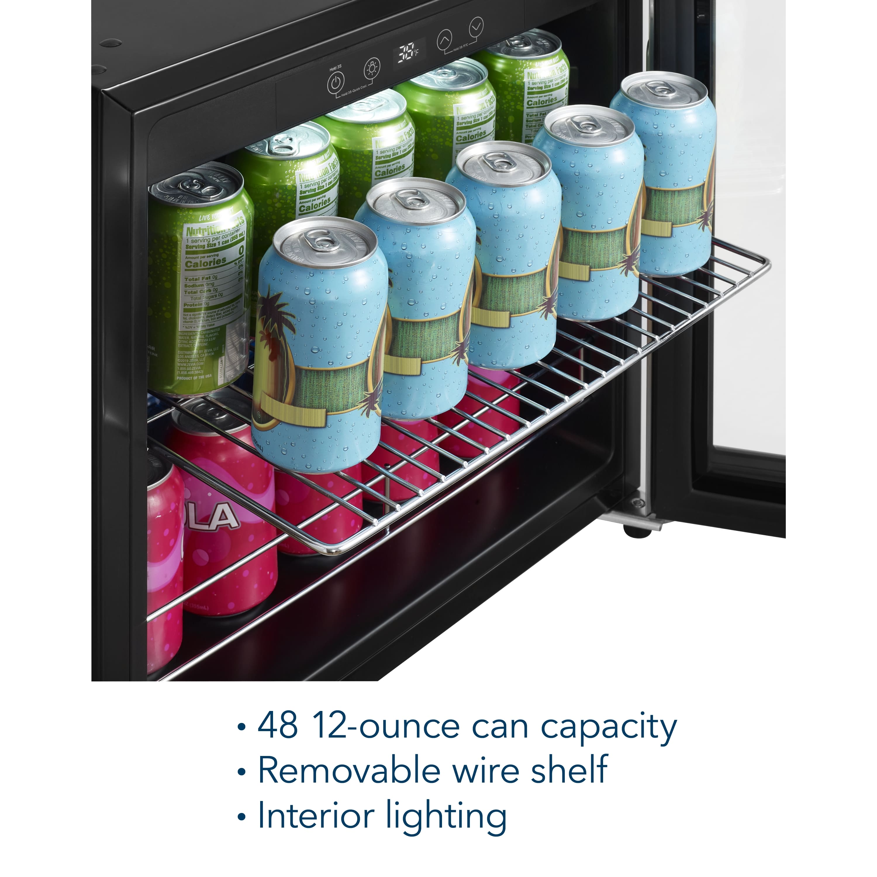Insignia 48-Can Beverage Cooler Stainless Steel NS-BC48SS3 - Image 4