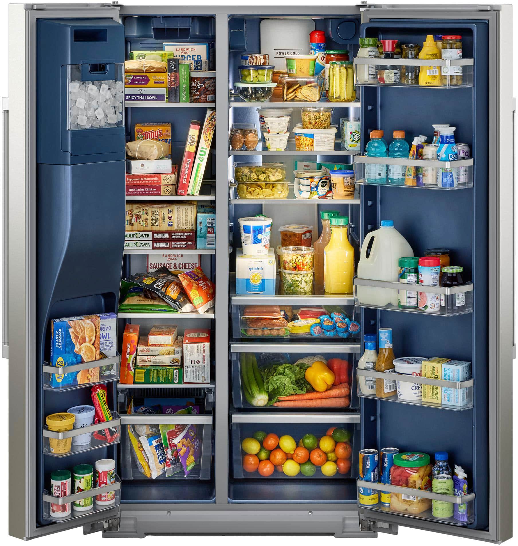 Maytag 36" Side-by-Side Refrigerator Arctic Blue Interior 29 cu. ft MRSF6636RZ - Image 3