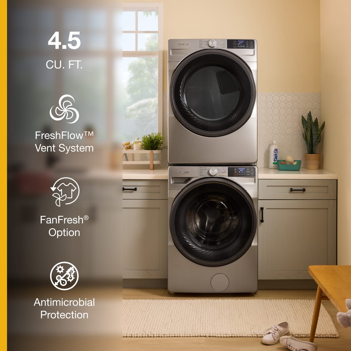 Whirlpool Front Load Washer 4.5 Cu. Ft Smart Randiant Silver WFW5720RR - Image 2