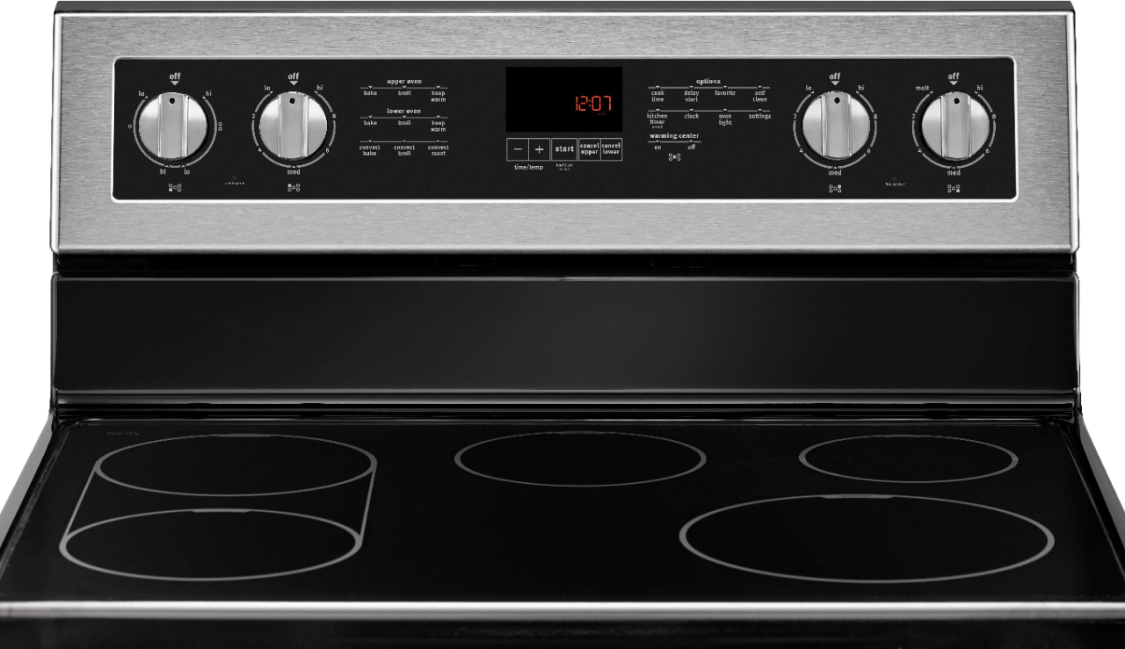 Maytag 30" Double Oven Electric Convection Range 6.7 cu. ft Stainless MET8800FZ - Image 6
