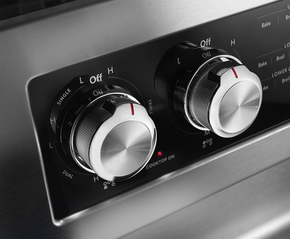KitchenAid 30" Double Oven Electric Range 6.7 cu. ft Convection KFED500ESS - Image 9