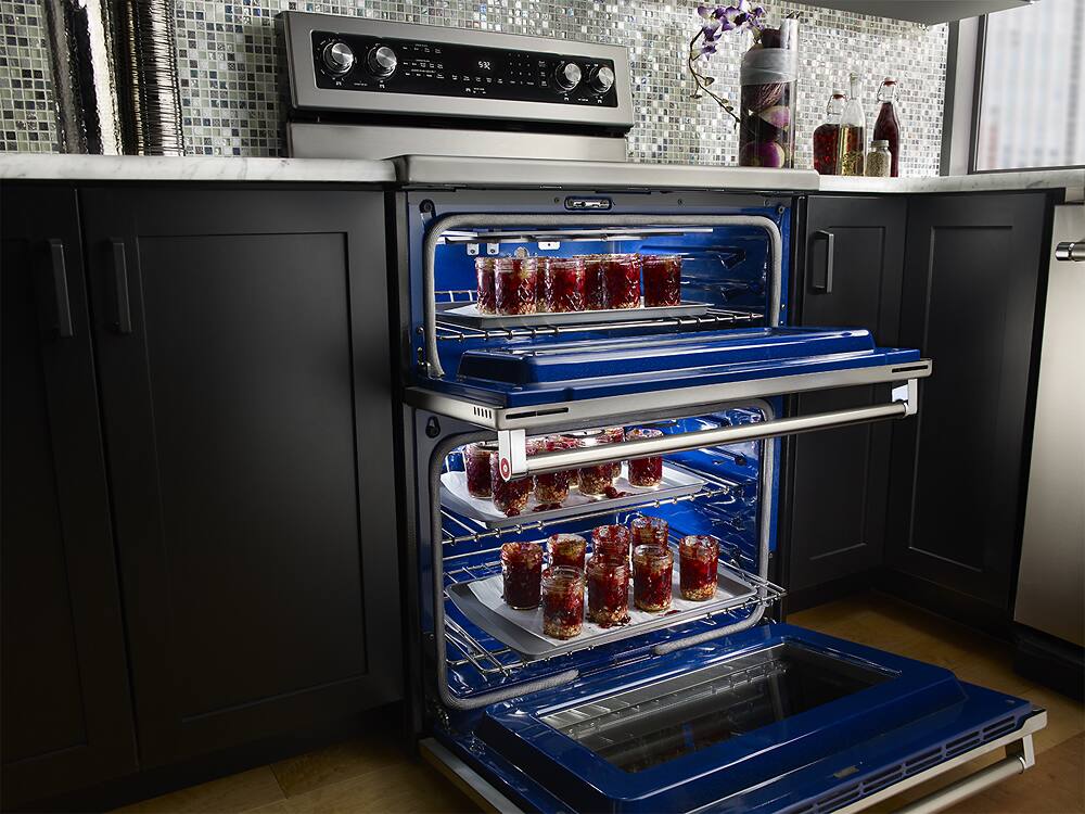 KitchenAid 30" Double Oven Electric Range 6.7 cu. ft Convection KFED500ESS - Image 10