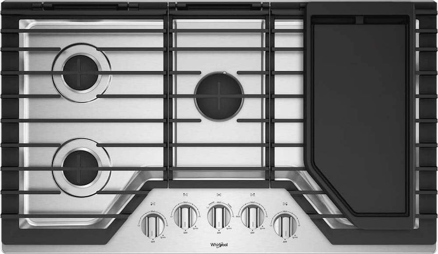 Whirlpool 36" Gas Cooktop Stainless Steel WCG97US6HS - Image 1