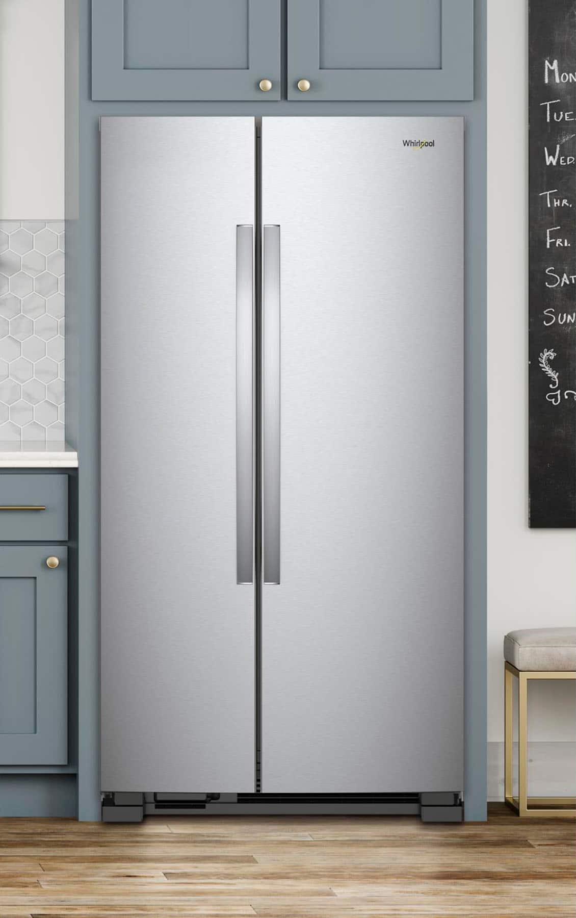 Whirlpool 36" Side-by-Side Refrigerator 25.1 cu. ft Stainless Steel WRS315SNHM - Image 9