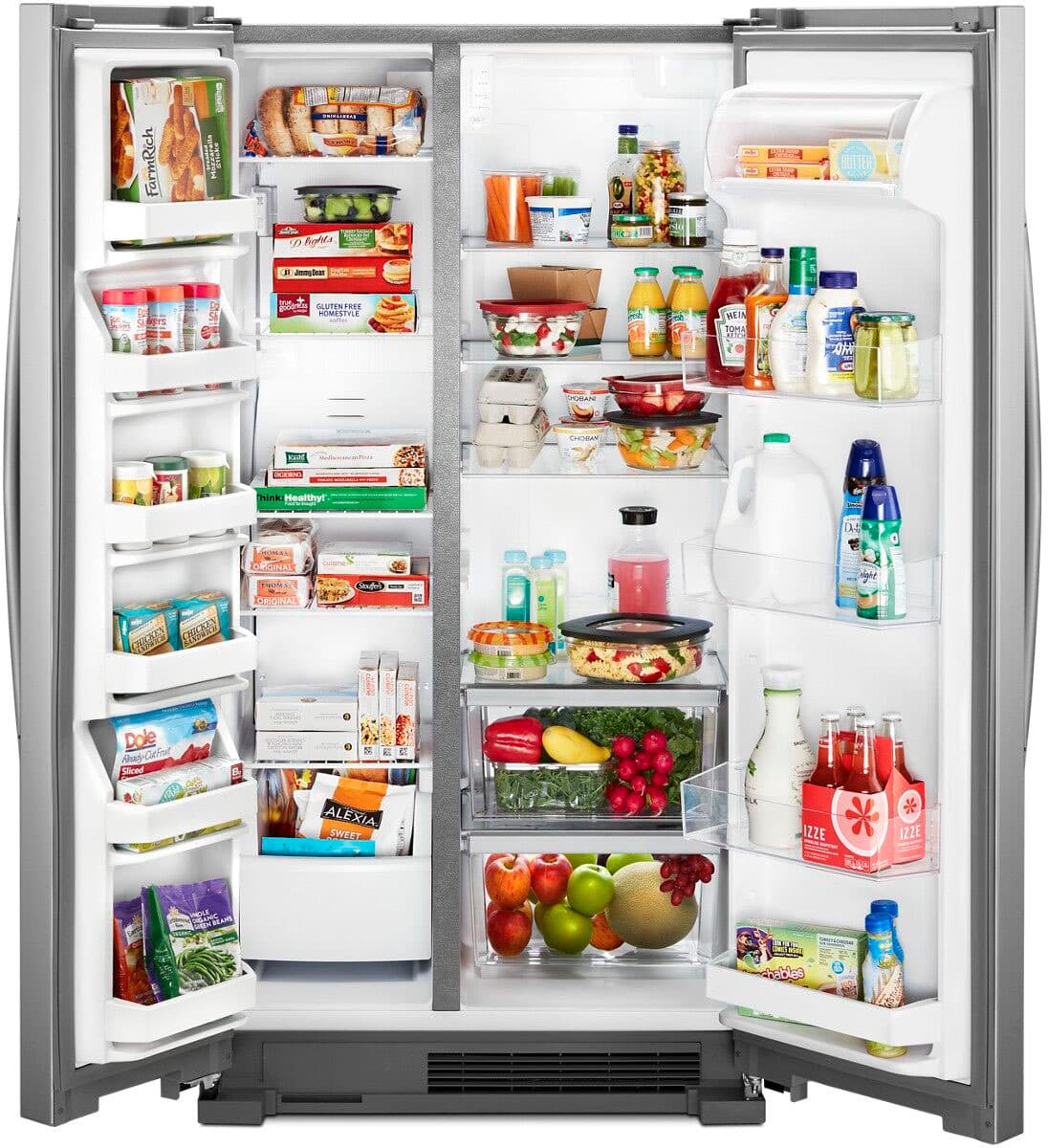 Whirlpool 36" Side-by-Side Refrigerator 25.1 cu. ft Stainless Steel WRS315SNHM - Image 2