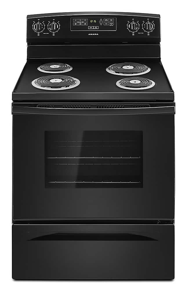 Amana 30" Freestanding Electric Coil Range 4.8 cu. ft ACR4303MFB - Image 1