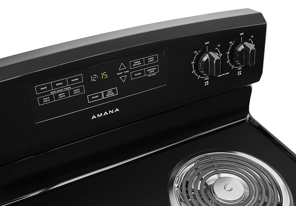 Amana 30" Freestanding Electric Coil Range 4.8 cu. ft ACR4303MFB - Image 7
