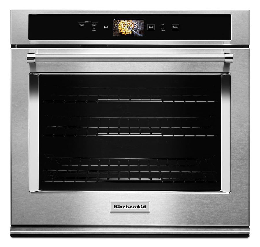 KitchenAid 30" Built-In Smart Single Electric Convection Wall Oven KOSE900HSS - Image 1
