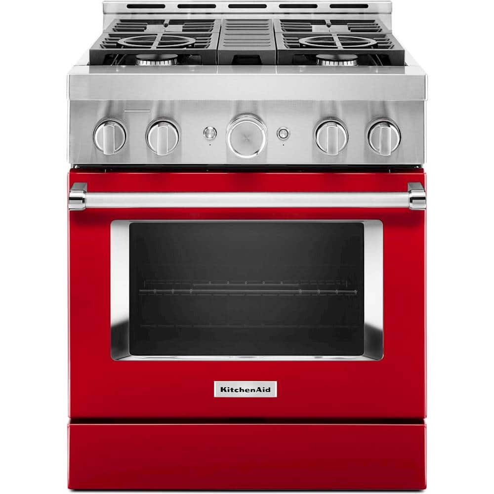 KitchenAid 30" Slide-In Gas Range 4.1 cu ft Convection KFGC500JPA - Image 1