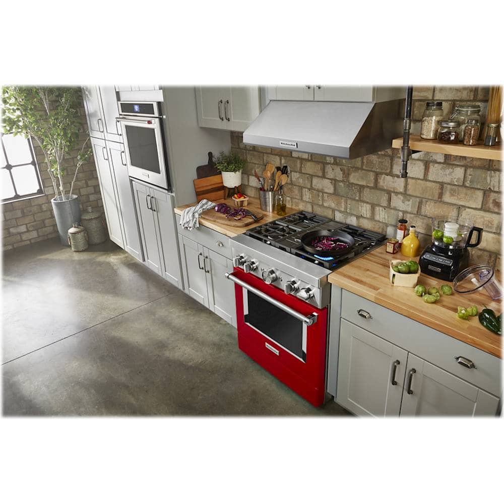 KitchenAid 30" Slide-In Gas Range 4.1 cu ft Convection KFGC500JPA - Image 5
